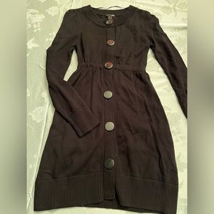 H&M Long Sleeve Cardigan Midi Dress size XS